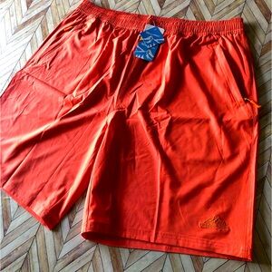 Magcomsen Mens Outdoorsport Performance Shorts Size 40. Orange NWT